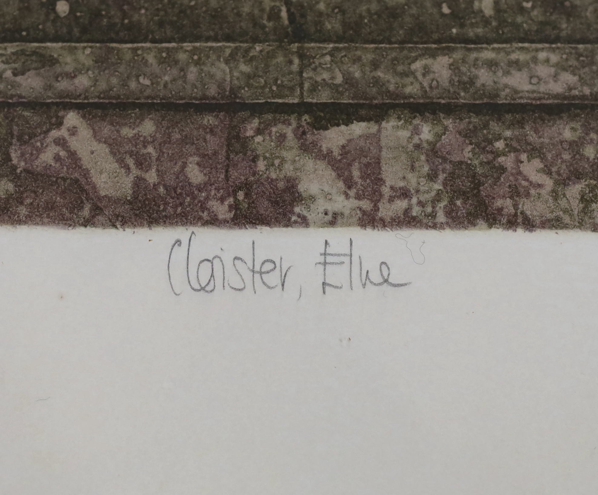 Valerie Thornton (1931–1991), etching and colour aquatint, 'Cloisters', signed in pencil, limited edition 117/150, 77 x 57cm